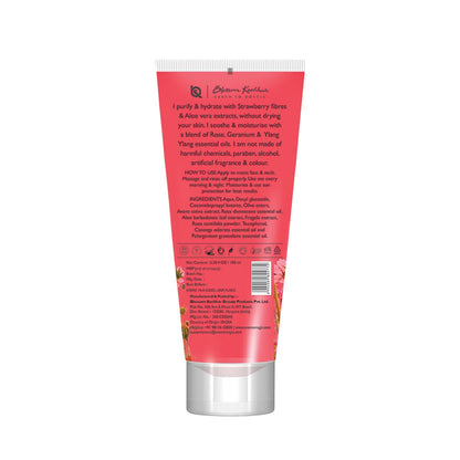 Aroma Magic Moisturizing Strawberry Face Wash | with Aloe Vera Extract & Ylang Ylang Essential Oil | All Skin - 100 ml | For men & women | Pack of 1