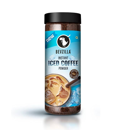 Bevzilla 200 Gram Instant Iced Coffee Powder | Make 100 Cups|Arabica Strong Coffee|Cold Coffee | Unbreakable Jar