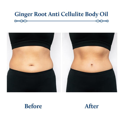 Blue Nectar Ginger Oil Anti Cellulite Body Massage Oil for Skin Tightening, Toning & Hydration | Authentic Ginger Root Massage Oil with Plant Based Vitamin B & C for Women and Men (11 Herbs, 100ml)
