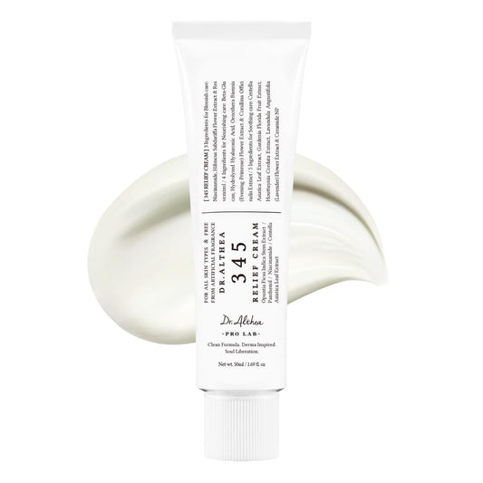 Dr.Althea 345 Relief Cream | Daily Face Moisturizer for Soothing Recovery and Blemish Care with PDRN & Niacinamide | Korean Vegan Skincare for All Skin Types, 50 ml (Ver.2 - Pack of 1)