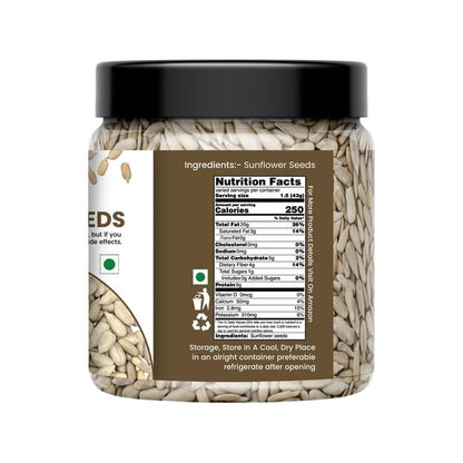 NUTRIZAIKA Premium Raw Sunflower Seeds for Eating - Protein, Fibre and Antioxidants Rich Superfood for Heart Health, Immune Support, Healthy Diet Snack