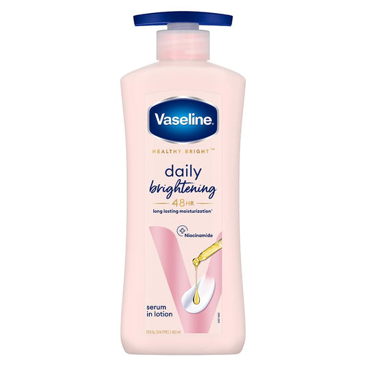 Vaseline Daily Brightening Body Lotion For Healthy & Glowing Skin with Niacinamide 400ml (Pack of 1)