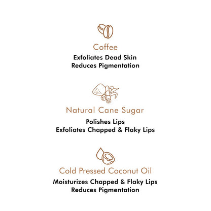 List of skincare benefits with icons and text on a white background