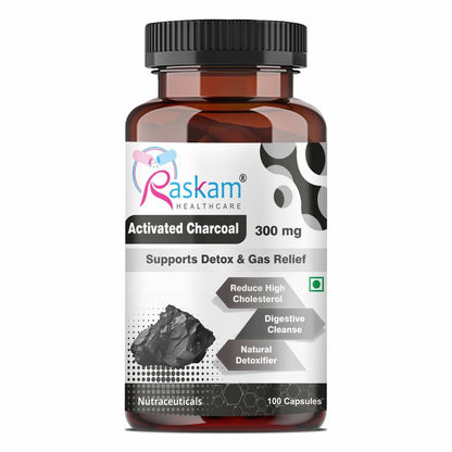 Activated Charcoal | Helps in Digestion, Bloating, Liver & Kidney Detox | 100 Veg Capsules