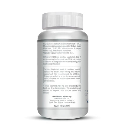 Supplement bottle with label on a white background