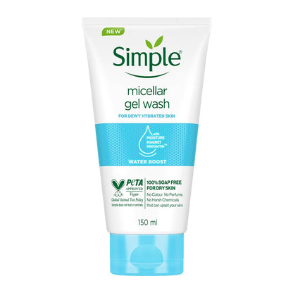Simple micellar gel wash tube on a white background