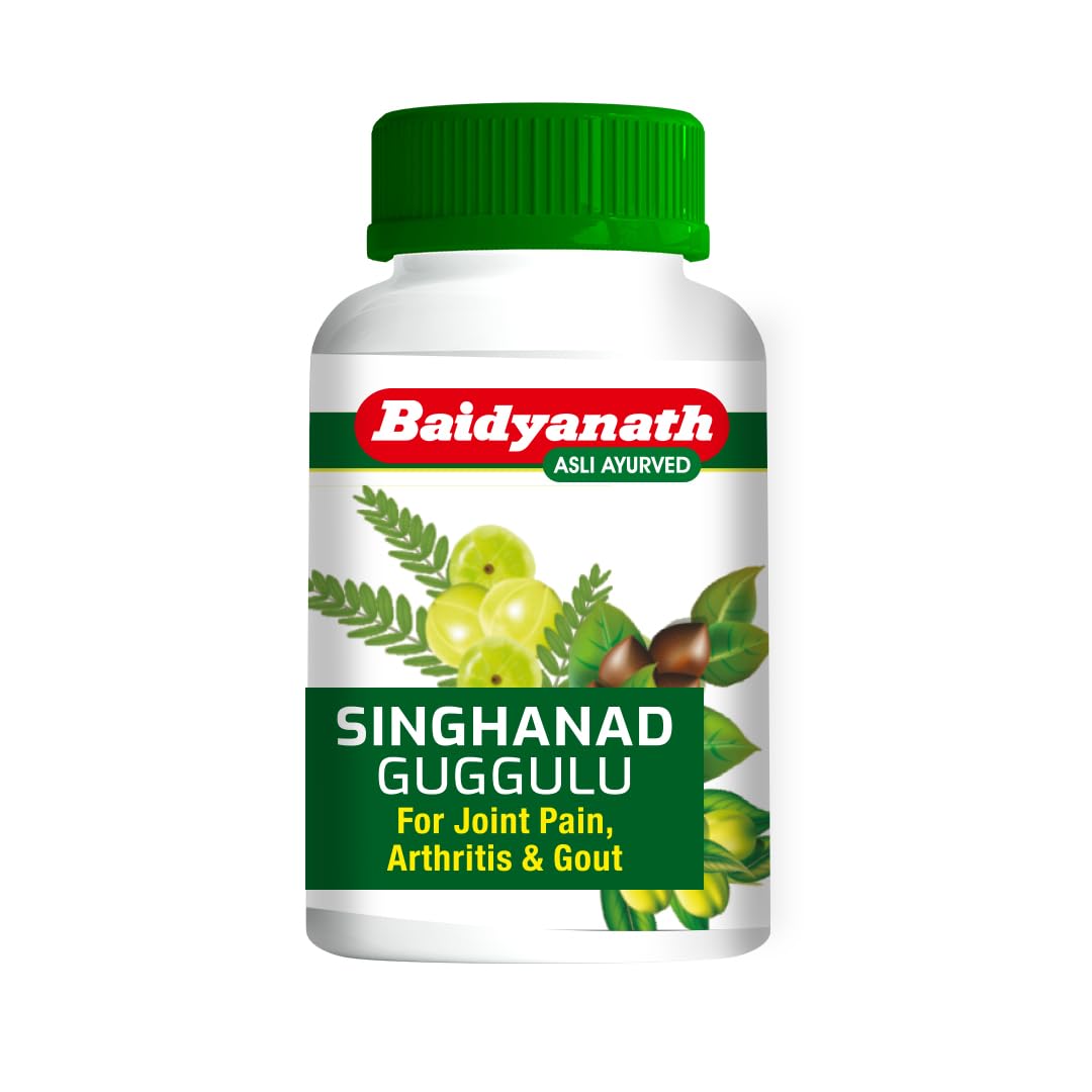 Baidyanath Singhanad Guggulu | Ayurvedic Formula for Joint Wellness | With Triphala, Guggulu | Supports Flexibility & Mobility | 80 Tablets