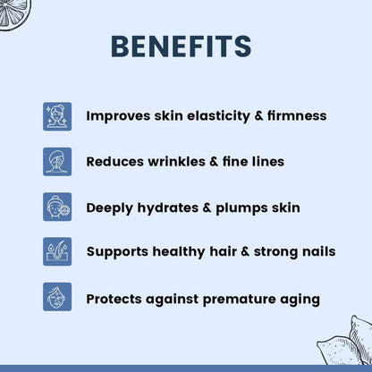 TWAMEVA Collagen Peptides Supplement for Skin, Hair, Nails | Vitamin C, E and Grape Seed Extract| For Healthy Skin,Hair | Marine Collagen Powder for Women & Men | Orange Flavour | 200g