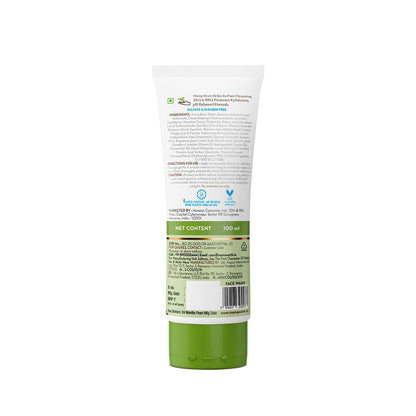 Mamaearth Mung Bean Pore Cleansing Face Wash with Mung Bean, AHA & BHA - 100 ml | For Normal to Oily Skin | India's 1st 100% Soap-Free Face Wash for Deep Pore Cleansing | Made Safe Certified | Oil Control | Tan Removal