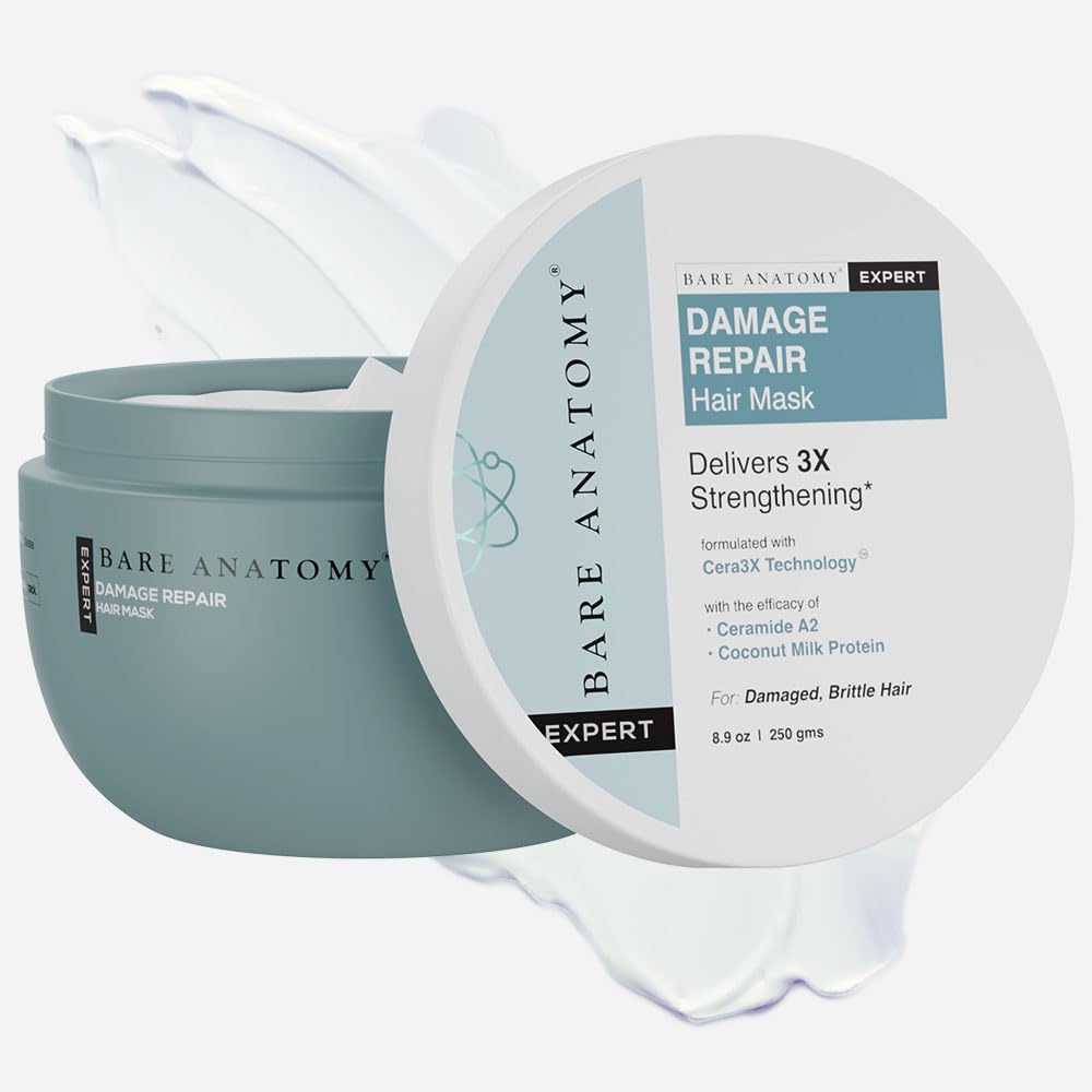 Bare Anatomy Damage Repair Hair Mask with packaging on a white background