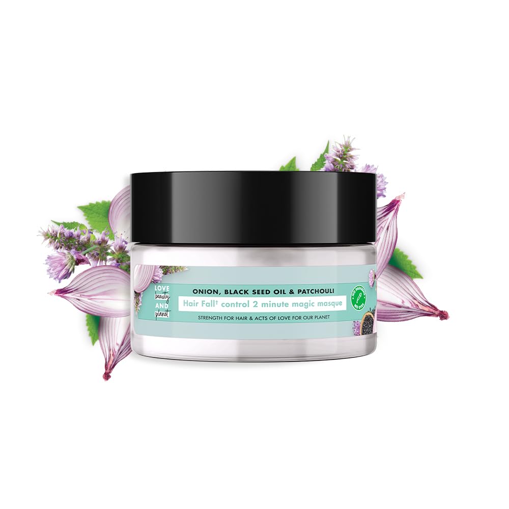 Love Beauty & Planet Onion, Black Seed & Patchouli Magic Mask for Hair Fall ControlINo Sulfates,No Paraben|200ml