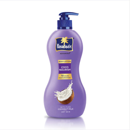 Parachute Advansed Coco Nourish Body Lotion with Pure Coconut Milk, 10 Layer Deep Action | 72 Hr | Moisturizer | Deep Nourishment | For Dry Skin | For Women | For Winter | Daily Use 600ml