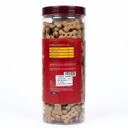 Dogs & Tiddles Real Mutton Dog Biscuits 700g | Oven Baked Crunchy Dog Treats | High Calcium Dog Snacks for All Life Stages & All Breeds