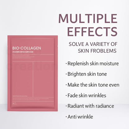 Bio Collagen Deep Collagen Night Mask Hydrating Overnight Hydrogel Korean Glass Skin Mask For Deep Hydration Wrapping Peel Off Facial Mask Pack (Pack of 1)