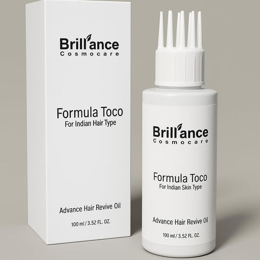 Brilliance Formula TOCO Herbal Hair Growth Oil | 3x Onion Black Seed, Rosemary, Argan Oil, Vitamin E & Biotin | Anti Hair Fall, Fast Regrowth & Nourishing Non-Sticky Hair Oil for Men & Women, 100ml – Dermatologist Tested