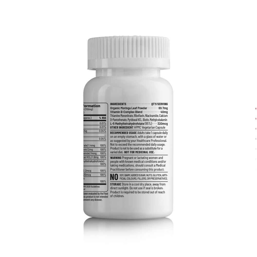 Zephivo Unived Basics B-Complex | 100% RDA of 8 Essential B-Vitamins | Healthy Energy Levels & Metabolism | 60 Vegan Capsules
