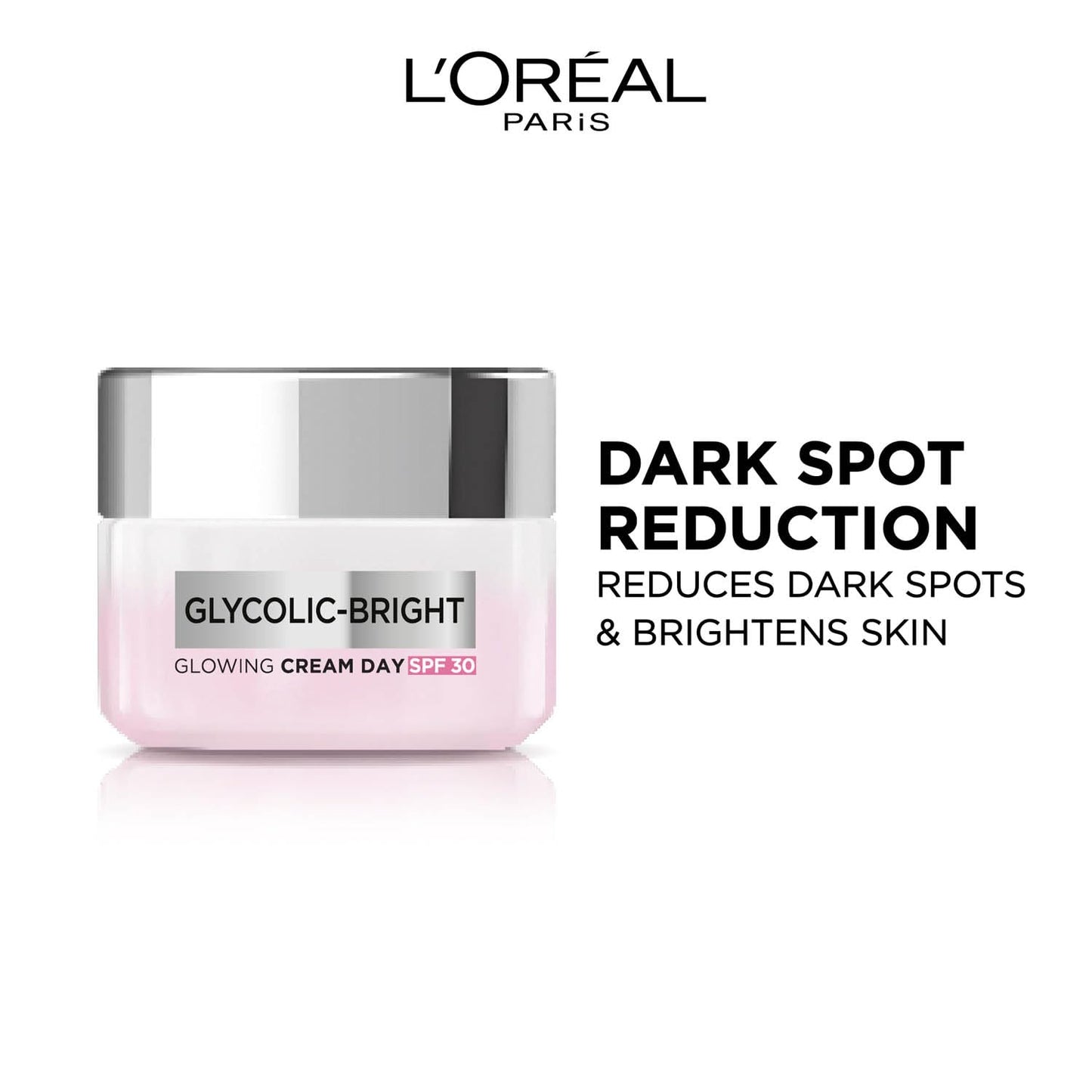 L'Oreal Paris Glycolic Bright Glowing Day Cream, Overnight Brightening Cream, Glycolic Acid in Gel-Like Cream Texture, that Visbily Minimizes Spots & Reveals Glowing skin, 50ml