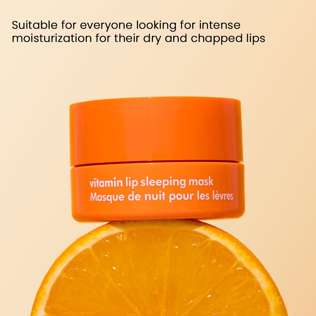 The Face Shop Vitamin C Lip Sleeping Mask (14g) - Smooths & Softens Dry Lips - Hydrating Lip Mask, Lip Moisturizer - Overnight Lip Care - Korean Skin Care