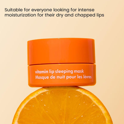 The Face Shop Vitamin C Lip Sleeping Mask (14g) - Smooths & Softens Dry Lips - Hydrating Lip Mask, Lip Moisturizer - Overnight Lip Care - Korean Skin Care