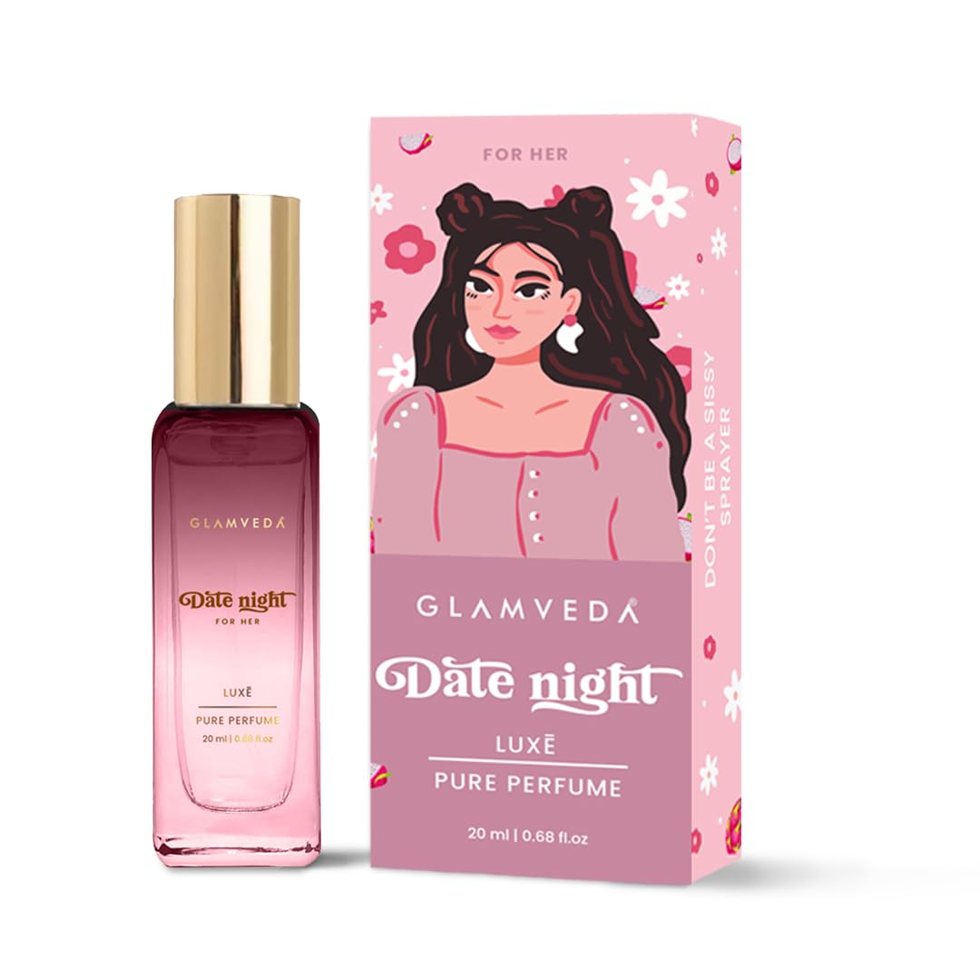 Glamveda Luxury Date Night | Long Lasting | Perfume for Woman 20ml | with Blackberry, Pear, Rose, Musk | Floral & Fruity Premium Fragrance Perfume for Women