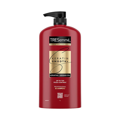 TRESemme Keratin Smooth+ Shampoo With Keratin Protein and Argan Oil | Salon-Like Smooth Hair | Up To 72H Frizz Control