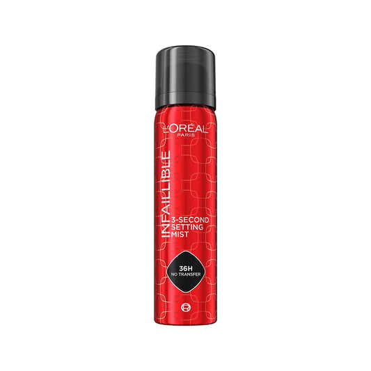 L'Oreal Paris Infaillible 3-Second Setting Mist, Transfer-proof & Waterproof Setting Spray, Quick drying, 75ml