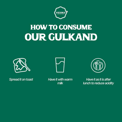 Vediko Origins Gulkand 350Gm|100% Sun-Cooked Pure Rose Petal Jam With No Artificial Flavors|Good For Gut Health|Sweetened With Raw Sugar (Mishri)|Improves Digestion|Natural Coolant|A Healthy Dessert