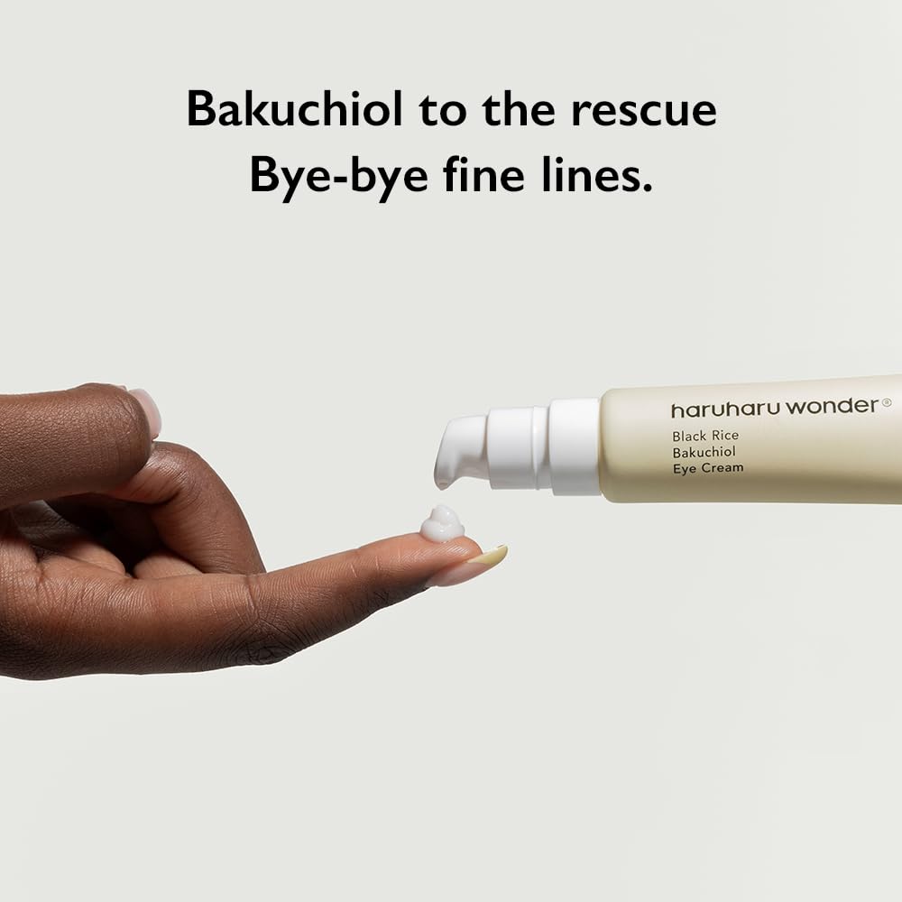 Haruharu Wonder Black Rice Bakuchiol Eye Cream 20ml | Anti-Aging, Wrinkle Care, Natural Retinol Alternative | Cruelty Free, EWG-Green