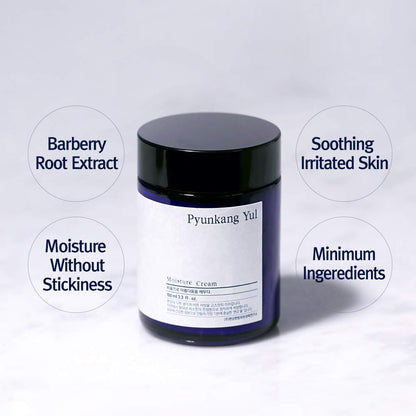 [PKY] Pyunkang Yul Moisture Cream, Korean Face Moisturizer for Dry and Combination Skin, Deep Hydration with Shea Butter and Jojoba Oil, Lightweight and Non-Greasy (100ml)
