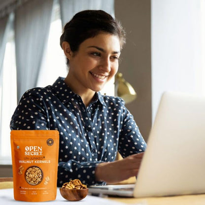 Open Secret Premium Walnut | 200g | Walnuts, Walnuts Without Shell, Akhrot, walnut Kernel, Dry Fruits, Healthy Snacks, Walnut Kernel with Gluten Free Healthy Lifestyle, High Fibre (Pack of 1)