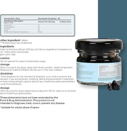 mars by GHC Authentic 100% Pure Himalayan Shilajit Resin (15G) - Elevate Stamina,Immunity,And Vitality With Unrivaled Purity,Exceptional Value For Single Quantity,Single Power