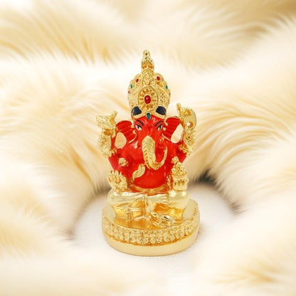 Premium Gold-Plated Siddhi Vinayak Idol � Stunning Ganesh Statue for Spiritual D�cor, Devotion, and Thoughtful Gifting � Radiate Positivity and Elegance
