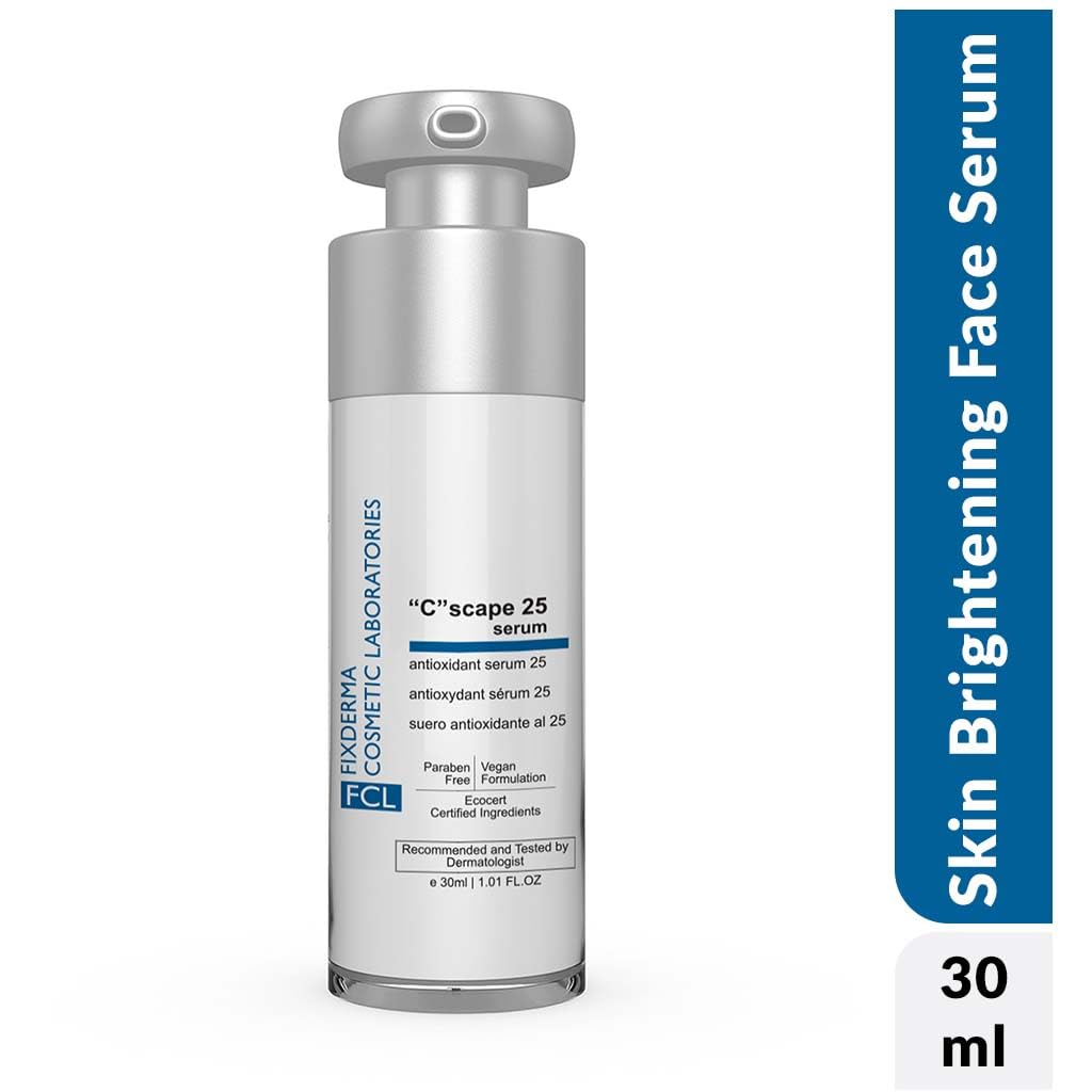 FCL 25% Vitamin C Face Serum & Hyaluronic Acid Serum | Face Serum Vitamin C For Glowing Skin | Reduces Fine Lines, Wrinkles & Age Spots | Suitable For All Skin Types - 30ml