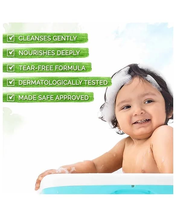 Mamaearth Gentle Cleansing Shampoo for Babies | Infused with Coconut, Jojoba Oil, Calendula Extract & Aloe Vera Extract | Tear-Free Natural Shampoo | 400 ml