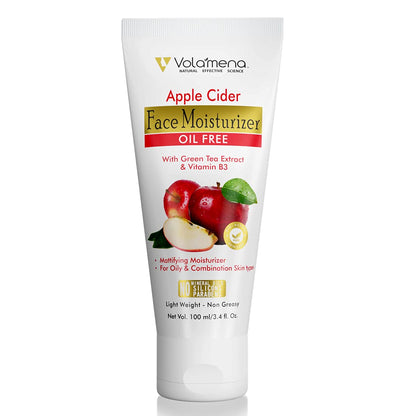 Volamena Apple Cider Vinegar Face Cream Light Weight Oil Free Mosturizer Cream For Face | Acne Prone Skin 100 ml