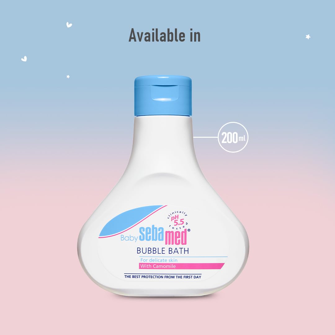 Sebamed Baby Bubble Bath|pH 5.5|With Chamomile|Soap Free|No Tears|200 ml