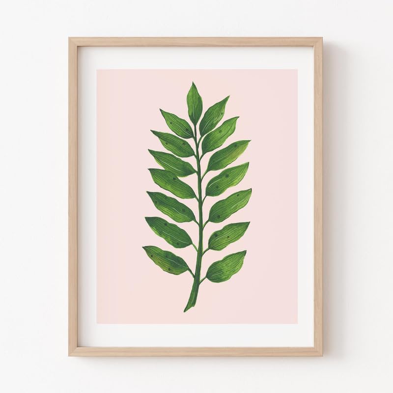 New Life Botanical Wall Painting| Modern Art Painting for Living Room Bed Room and Office | 11 x 14 inches (Natural Frame)