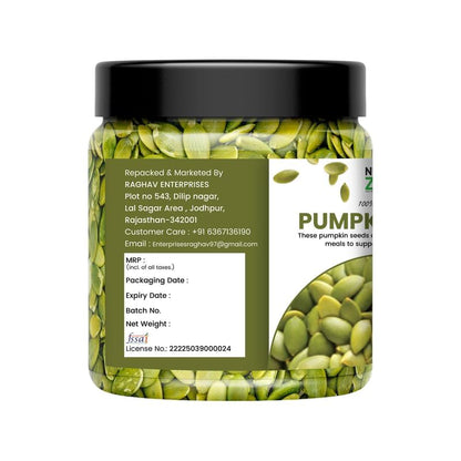 NUTRIZAIKA Premium Pumpkin Seeds | Raw & Natural Kaddu Beej | High Protein Healthy Seeds for Eating | Rich in Fiber, Zinc & Magnesium | Superfood for Weight Loss, Immunity & Fitness