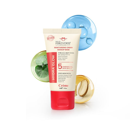 Daily Life Forever52 Hydra Glow Cream | Hydrating Makeup Base & Face Primer | Moisturizing Cream with Niacinamide, Centella, Shea Butter & Vitamin E | Smooth, Radiant & Long-Lasting Makeup (30g)