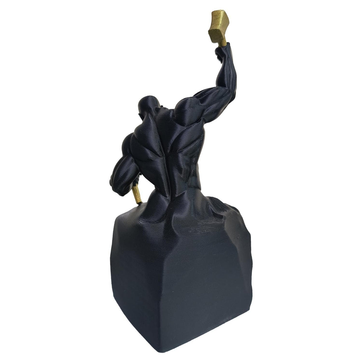 Aura 3D Bold Muscular Figure Abstract Statue for Home Decor showpiece Figurine Sculpture for Home Decoration Items for Living Room Office Desktop Bookshelf Black with Gold Art Gift