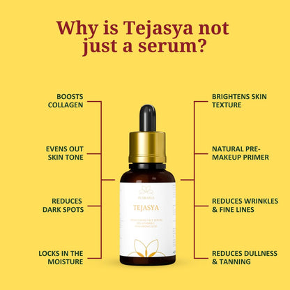 Svarasya Tejasya 20% Vitamin C & Hyaluronic Acid Face Serum, Anti-pigmentation for Men & Women | 30ml