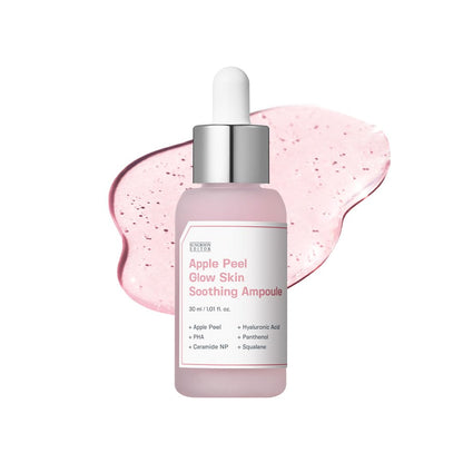 SUNGBOON EDITOR Apple Peel Glow Skin Soothing Ampoule 30ml | Niacinamide, Apple Peel Extract & PHA Serum | Hydrating, Brightening & Gentle Exfoliating Face Serum | Pore Care, Texture Refining & Barrier Support for Glowing Skin