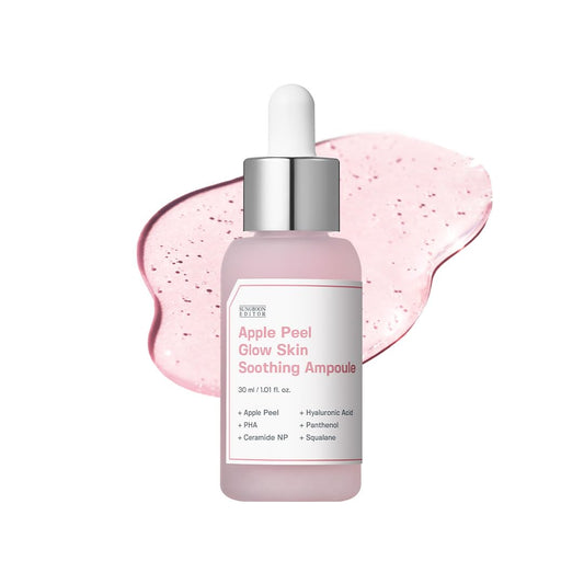 SUNGBOON EDITOR Apple Peel Glow Skin Soothing Ampoule 30ml | Niacinamide, Apple Peel Extract & PHA Serum | Hydrating, Brightening & Gentle Exfoliating Face Serum | Pore Care, Texture Refining & Barrier Support for Glowing Skin