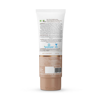 Mamaearth Rice Dewy Bright Foam Scrub with Rice Water & Niacinamide for Glass Skin Glow- 100 g 100 % Soap Free Foam Scrub | Enriched with Rice Water and Niacinamide | Gently Exfoliates to Give Glass Skin Glow | Made Safe Approved