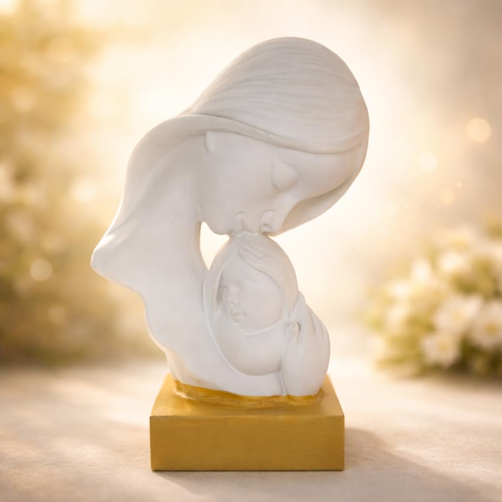 CraftVatika Mother Baby Statue Showpiece Gift, Mother Baby Figurine, motherr Child Statue, Home Decor Items, House Warming Gifts Mother's Day, Baby Shower Gifts for Mom to be