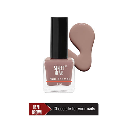 Street Wear Nail Enamel, Hazel Brown, 8ml