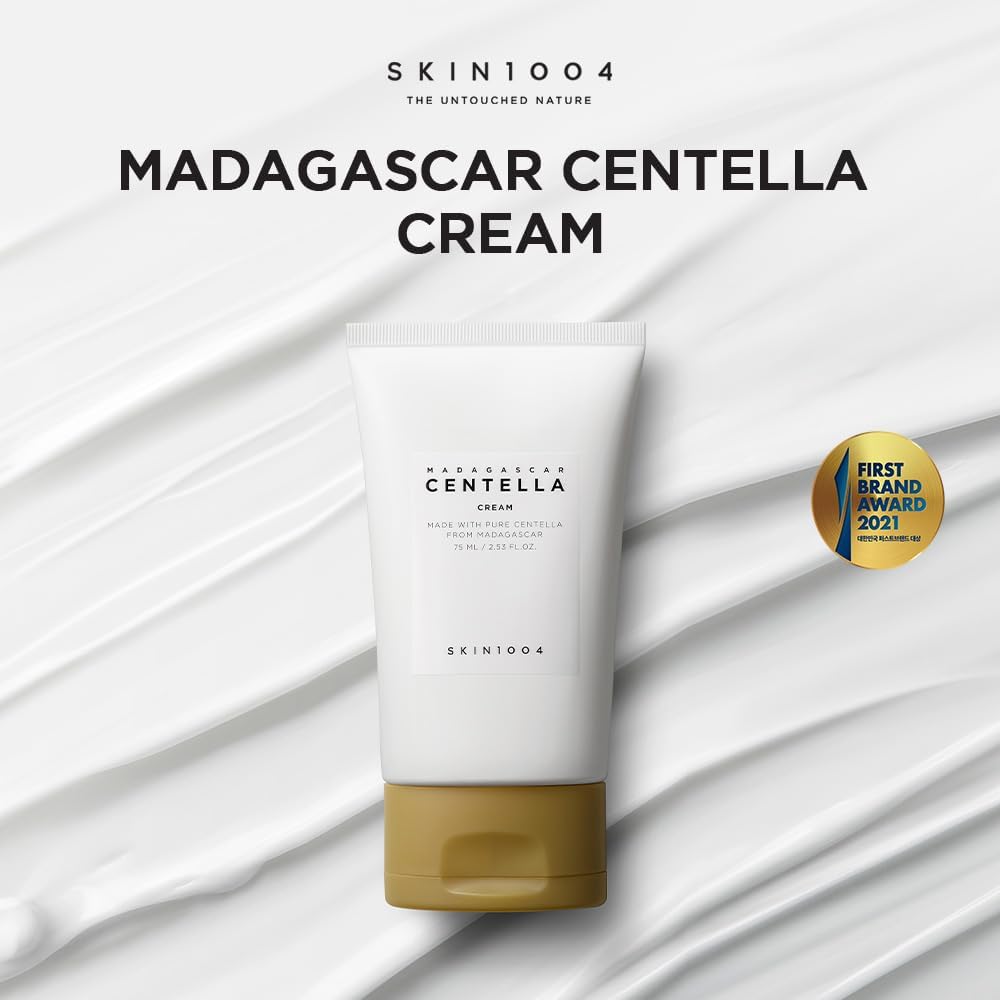 SKIN1004 Madagascar Centella Cream | Korean Face Moisturizer with Organic Ingredients | Hydrating, Brightening & Anti-Wrinkle Skincare, 30ml