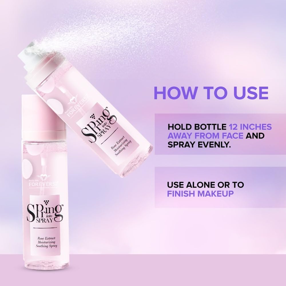 Daily Life Forever52 Spring Into Spray | Hydrating Facial Mist with Mint, Chamomile & Rose Extracts | Moisturizing, Soothing & Refreshing Skin Spray (110ml)