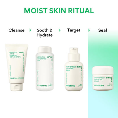 Innisfree Green Tea Seed Moisturiser with Hyaluronic Acid 50Ml| Hydrating & Soothing Face Cream | Non oily & Sticky | Korean Skincare for Dry & Dehydrated Skin For Dry Skin, Normal & Sensitive Skin