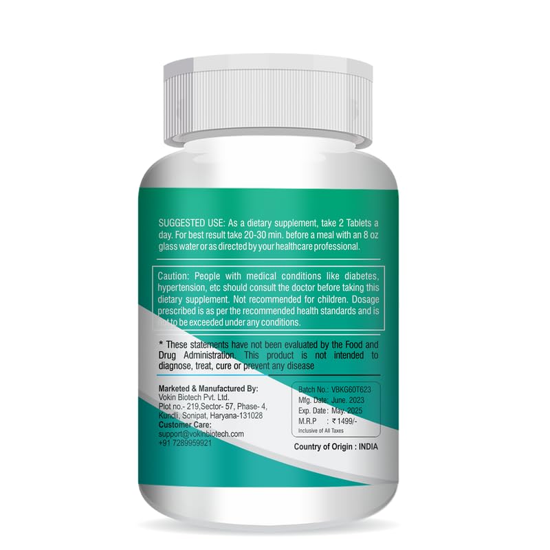 Supplement bottle with label on a white background